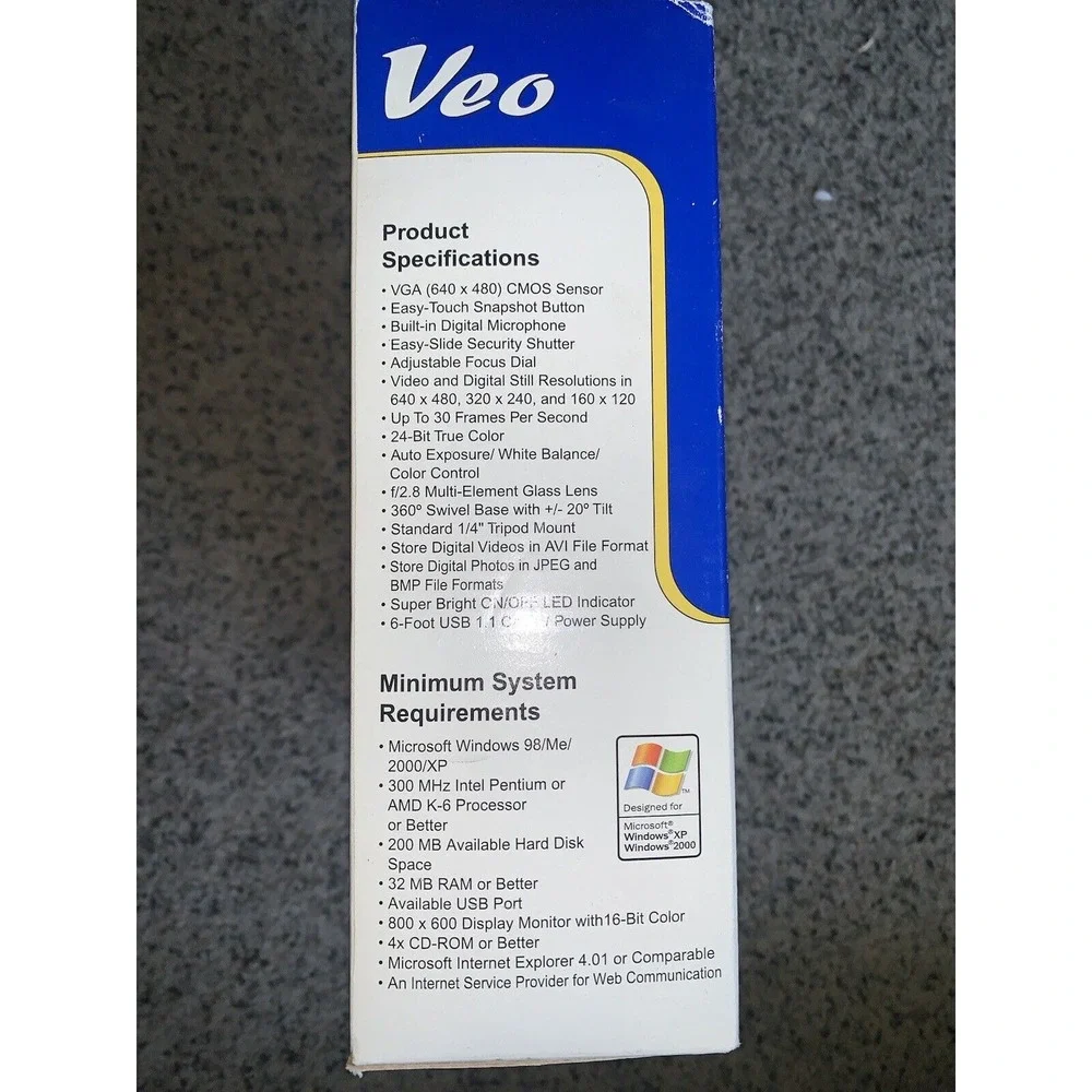 Vintage 1990's Veo Connect Web Camera-Webcam - New In Open Box -Easy Set Up